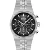 Candor Chronographenuhr mit schwarzem Zifferblatt und geriffelter Lünette