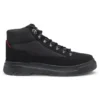 Canvas-Stiefel mit Wildlederbesatz