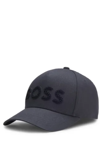 Cap mit strukturiertem Logo aus Baumwolltwill
