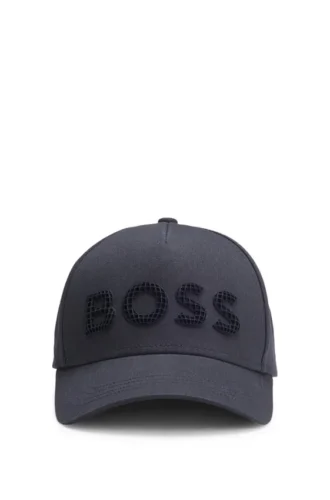 Cap mit strukturiertem Logo aus Baumwolltwill