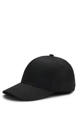 Caps mit durchgehendem Logo-Jacquard