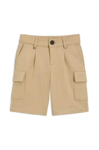 Cargo-Shorts für Kinder aus Stretch-Piqué