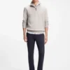 Chinos in Tapered-Fit aus strukturierter Baumwolle
