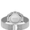 Chronographenuhr mit blauem Zifferblatt und Mesh-Armband