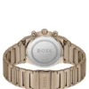 Chronographenuhr mit Gliederarmband aus goldfarbenem Stahl