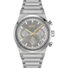 Chronographenuhr mit Gliederarmband aus silberfarbenem Stahl