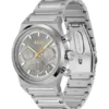 Chronographenuhr mit Gliederarmband aus silberfarbenem Stahl