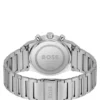 Chronographenuhr mit Gliederarmband aus silberfarbenem Stahl