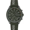 Chronographenuhr mit Silikonarmband mit Markenlogo