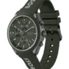 Chronographenuhr mit Silikonarmband mit Markenlogo