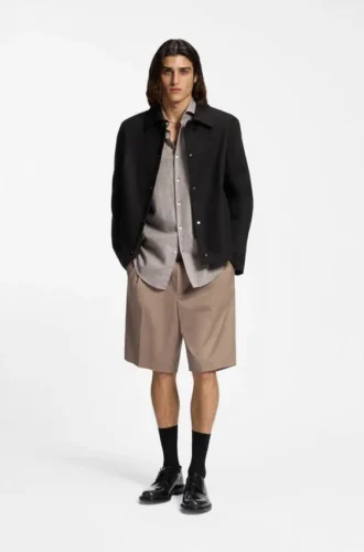 Coach-Jacke aus doppelseitigem Baumwollstoff