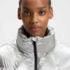 Daunenjacke mit Logo-Applikation aus Silikon