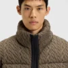 Daunenjacke mit Zopfmuster Daunenjacke mit Zopfmuster