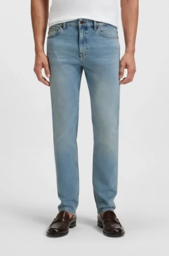 Delaware Slim-Fit-Jeans aus blauem Comfort-Stretch-Denim