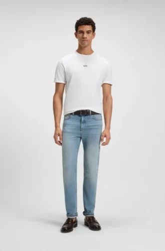Delaware Slim-Fit-Jeans aus blauem Comfort-Stretch-Denim