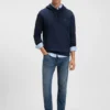 Delaware Slim-Fit-Jeans aus blauem Comfort-Stretch-Denim