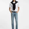 Delaware Slim-Fit-Jeans aus blauem Comfort-Stretch-Denim
