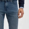 Delaware Slim-Fit-Jeans aus blauem Comfort-Stretch-Denim