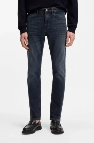 Delaware Slim-Fit-Jeans aus blauem Denim mit mechanischem Stretch