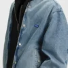 Denim-Bomberjacke mit Jersey-Einsatz Denim-Bomberjacke mit Jersey-Einsatz