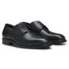 Derby-Schuhe aus genarbtem Leder mit Zehenkappe