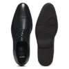 Derby-Schuhe aus genarbtem Leder mit Zehenkappe