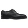 Derby-Schuhe aus genarbtem Leder mit Zehenkappe