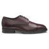 Derby-Schuhe aus genarbtem Leder mit Zehenkappe