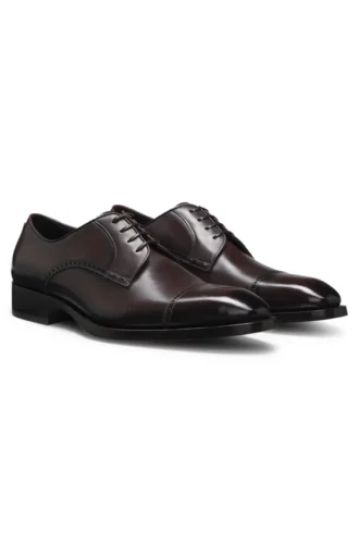 Derby-Schuhe aus Leder mit Brogue-Details