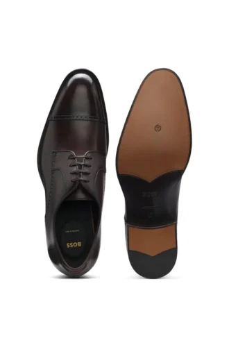 Derby-Schuhe aus Leder mit Brogue-Details