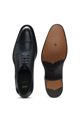 Derby-Schuhe aus Leder mit Brogue-Details