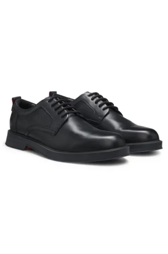 Derby-Schuhe aus Leder mit perforierten Monogrammen