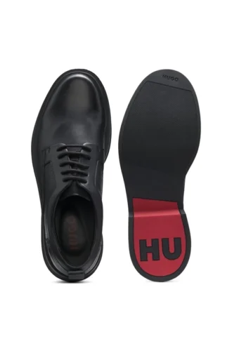 Derby-Schuhe aus Leder mit perforierten Monogrammen