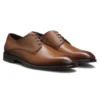 Derby-Schuhe aus strukturiertem und glattem Leder