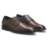 Derby-Schuhe aus strukturiertem und glattem Leder