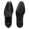 Derby-Schuhe aus strukturiertem und glattem Leder