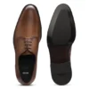 Derby-Schuhe aus strukturiertem und glattem Leder