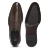 Derby-Schuhe aus strukturiertem und glattem Leder