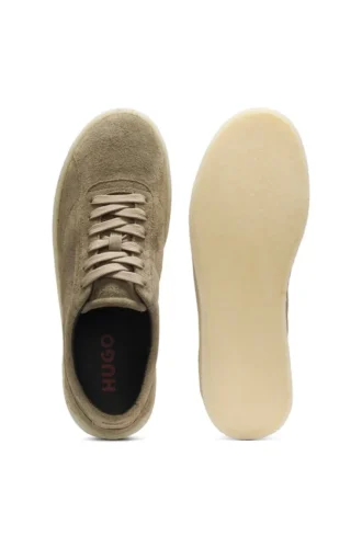 Derby-Schuhe aus Wildleder mit Kreppgummi-Laufsohle