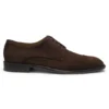 Derby-Schuhe aus Wildleder mit Zehenkappe