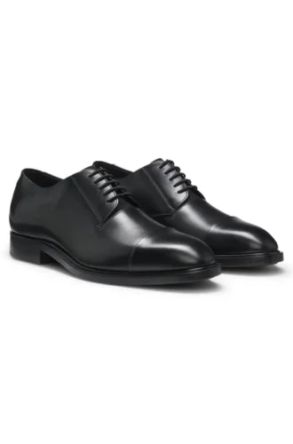 Derby-Schuhe mit Zehenkappe aus Leder