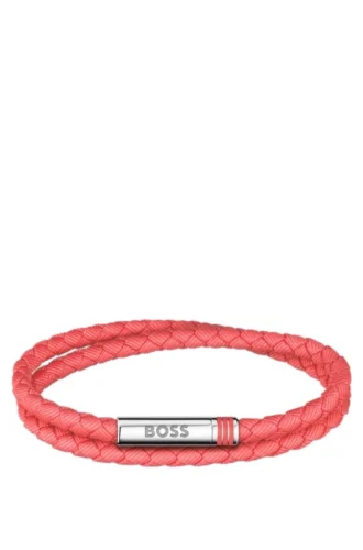 Doppelt geflochtenes Armband mit magnetischem Logo-Verschluss