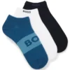Dreierpack Socken aus Baumwollmischung in Knöchellänge