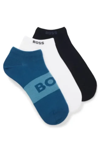 Dreierpack Socken aus Baumwollmischung in Knöchellänge