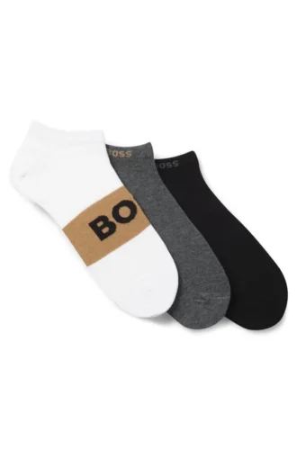 Dreierpack Socken aus Baumwollmischung in Knöchellänge