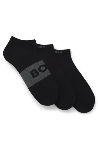 Dreierpack Socken aus Baumwollmischung in Knöchellänge