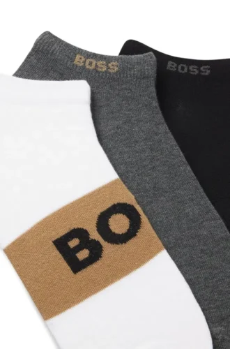 Dreierpack Socken aus Baumwollmischung in Knöchellänge