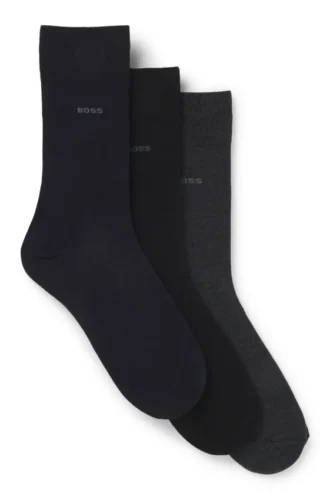 Dreierpack Socken aus Baumwollmischung in normaler Länge