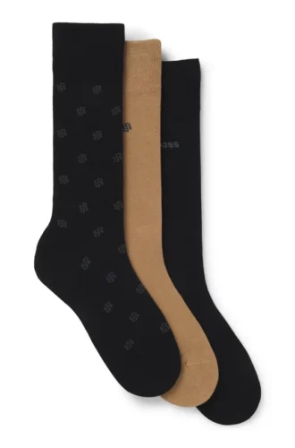 Dreierpack Socken aus Baumwollmischung in normaler Länge