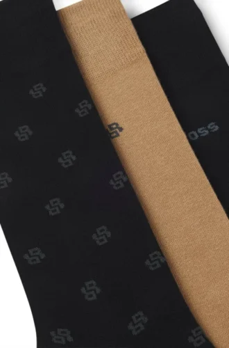Dreierpack Socken aus Baumwollmischung in normaler Länge